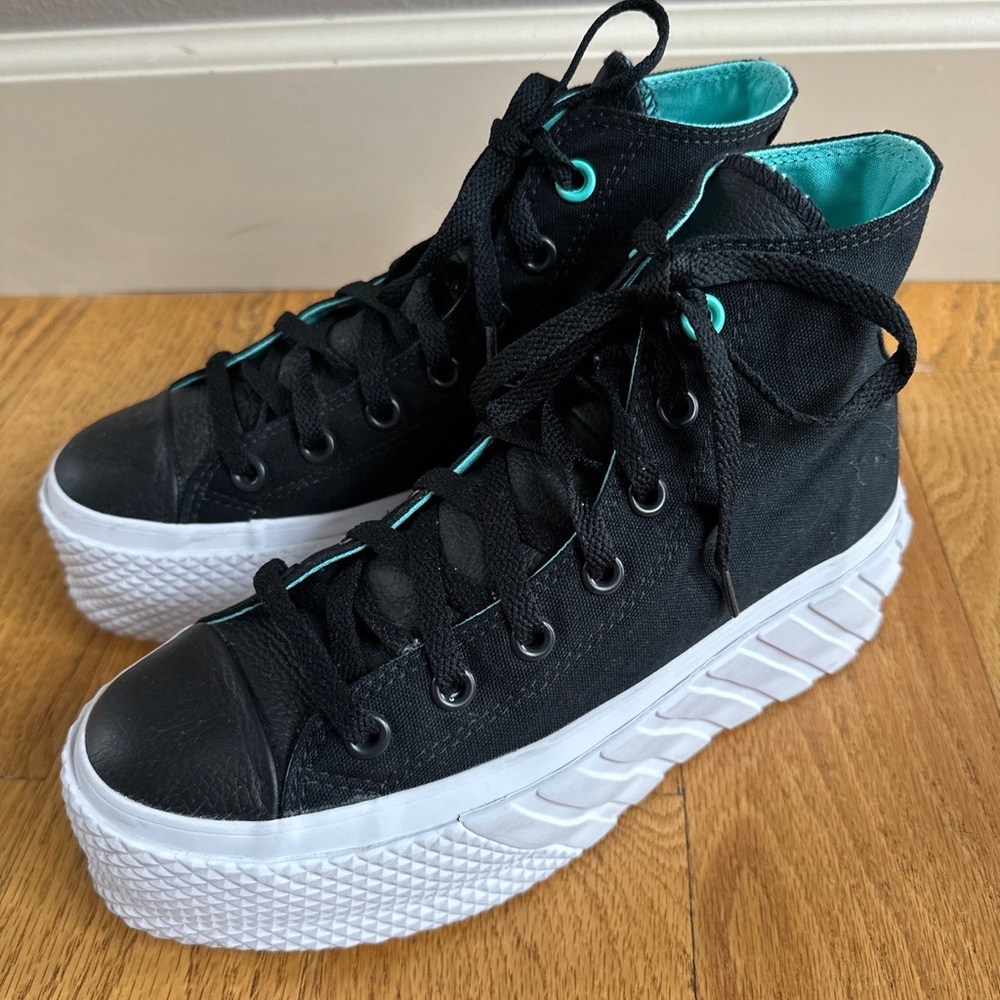 Converse Chuck Taylor Lift Platform 2X Hi Black/Teal
